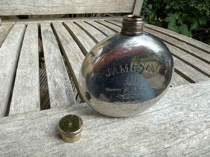 Vintage Jameson Irish Whiskey Hip Flask – Triple Distilled Collectible Branded Barware Gift