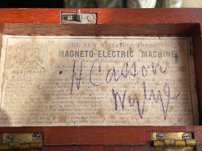 Antique Magneto Electric Medical Machines – Standard and Miniature Electrotherapy Sets in Mahogany Cases (c.1900)