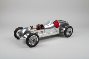 Vintage English Tether Racing Car – Exposed Engine Mechanical Model, Indianapolis Style (c.1940s–1950s)