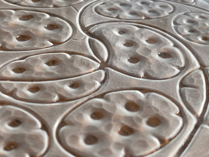 Vintage French Lalique Crystal Plate – Frosted Glass Dish with Stylised Floral Motif (c.1974)