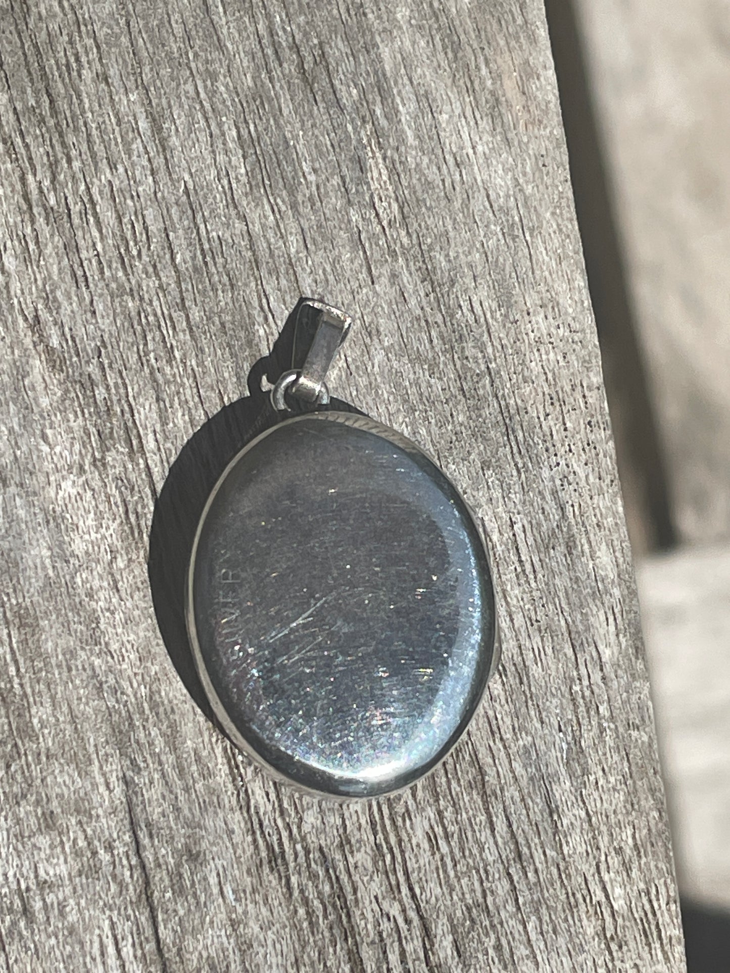 Vintage Oval Silver Floral Locket | Engraved Photo Pendant | Stamped "Silver" | Mid-Century Keepsake