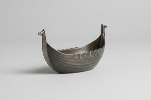 Vintage Just Andersen Viking Ship – Danish Cast Metal Longboat Dish, Model 1109
