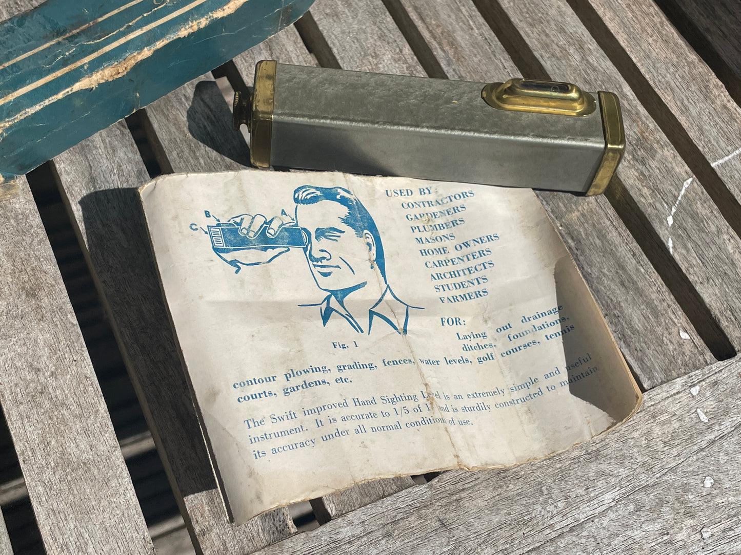 Vintage Swift and Anderson Hand Sighting Level – Boston USA – With Original Box and  Instructions