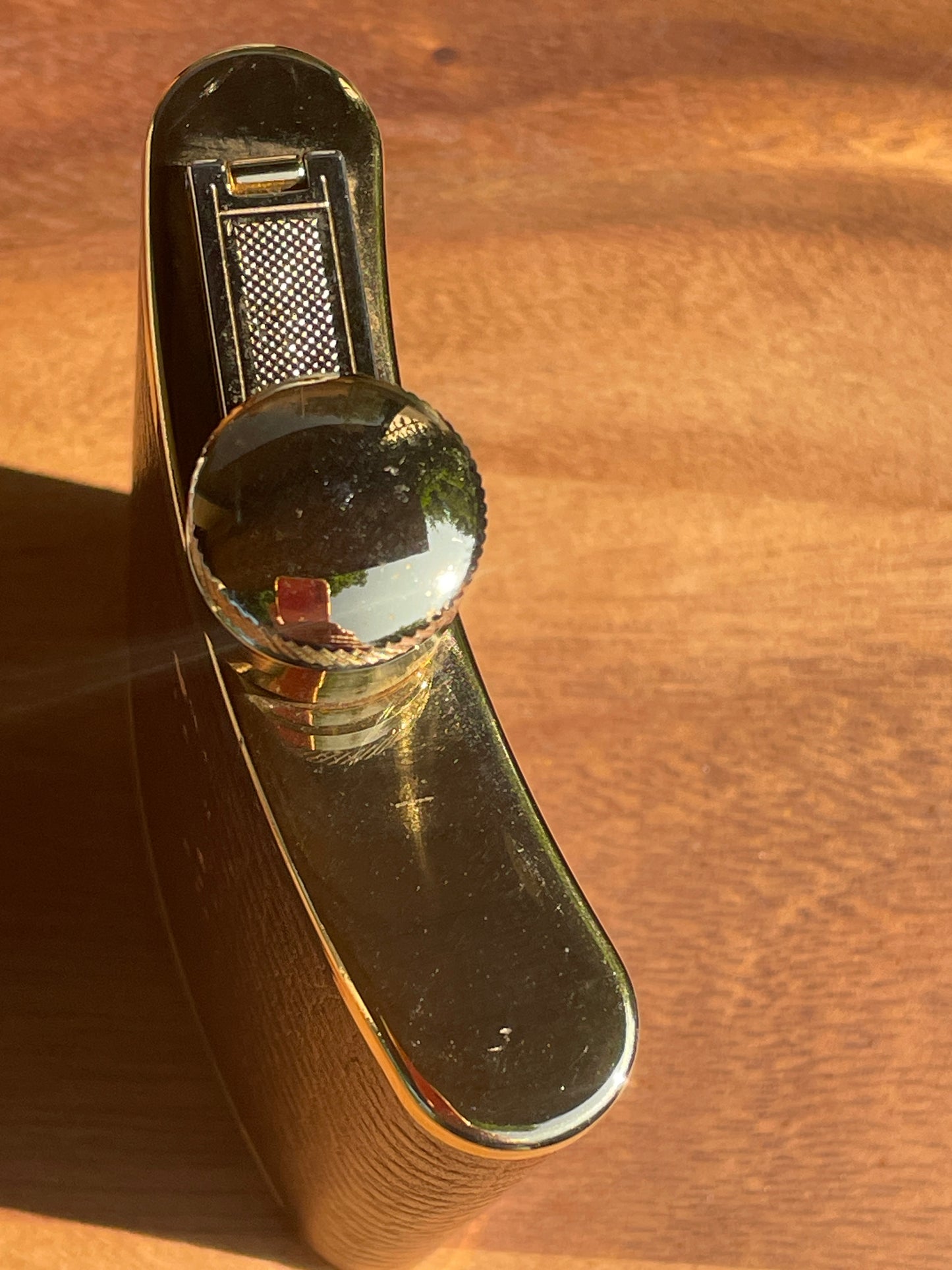 Vintage Hardy Amies Gold Plated Leather Hip Flask – 6oz – Made in England – Fine Gentleman's Gift