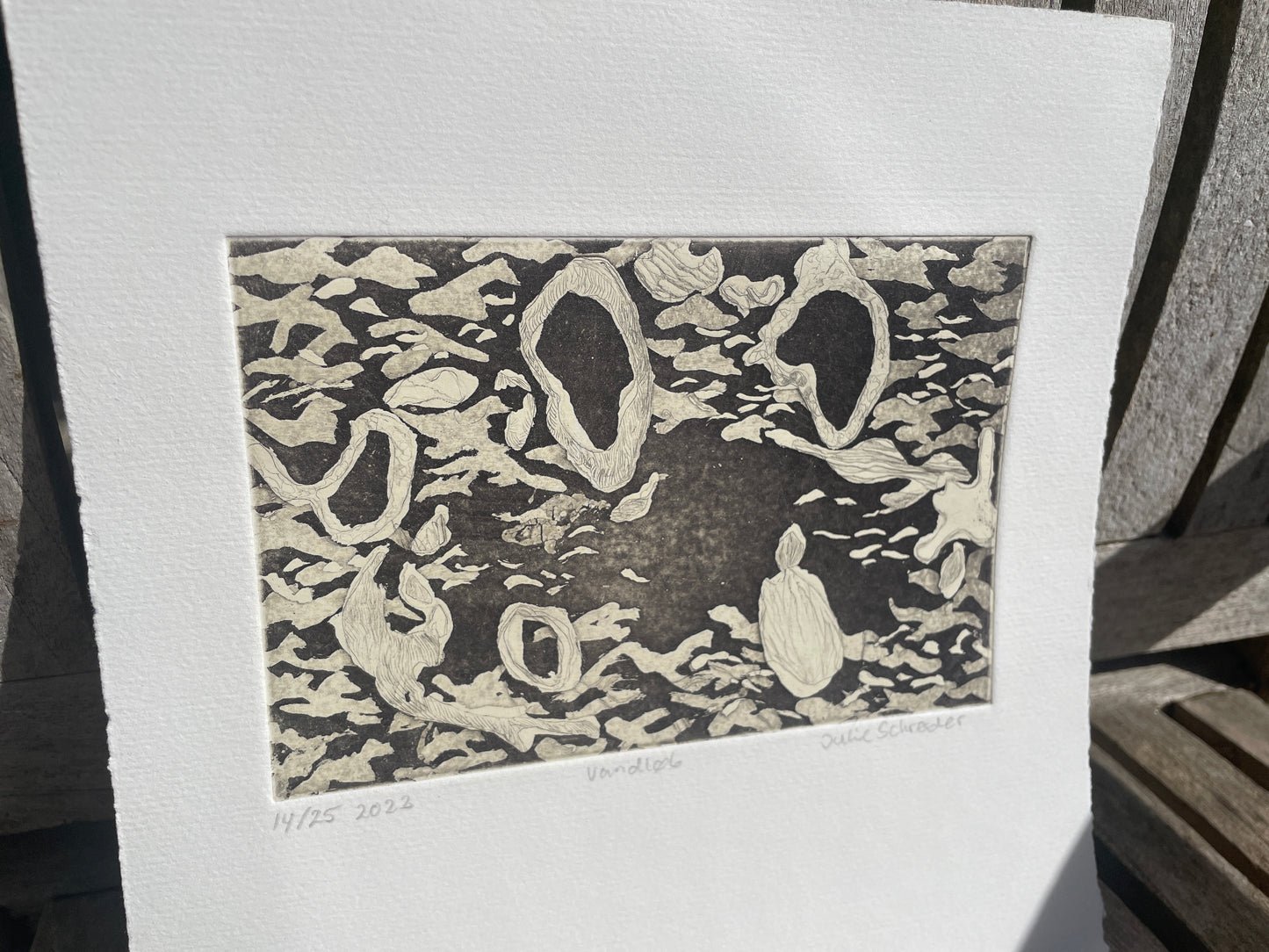 Stream – Julie Schroeder Etching 14/25, Aquatint Print 2022, Fyns Denmark