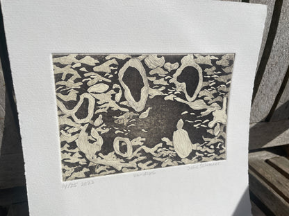 Stream – Julie Schroeder Etching 14/25, Aquatint Print 2022, Fyns Denmark