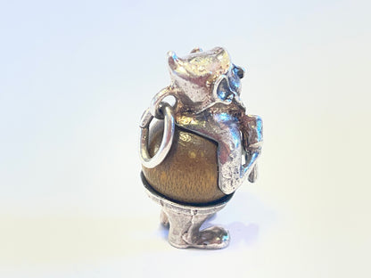 Marked Sterling silver Nuvo Touchwud gnome charm 23mm tall