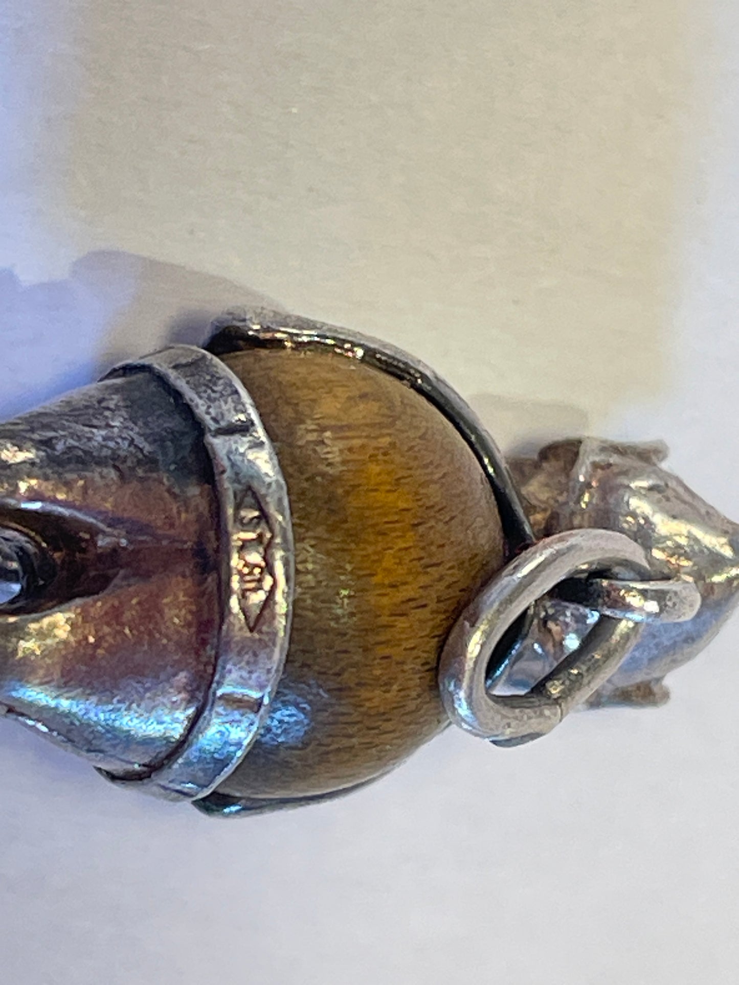Marked Sterling silver Nuvo Touchwud gnome charm 23mm tall