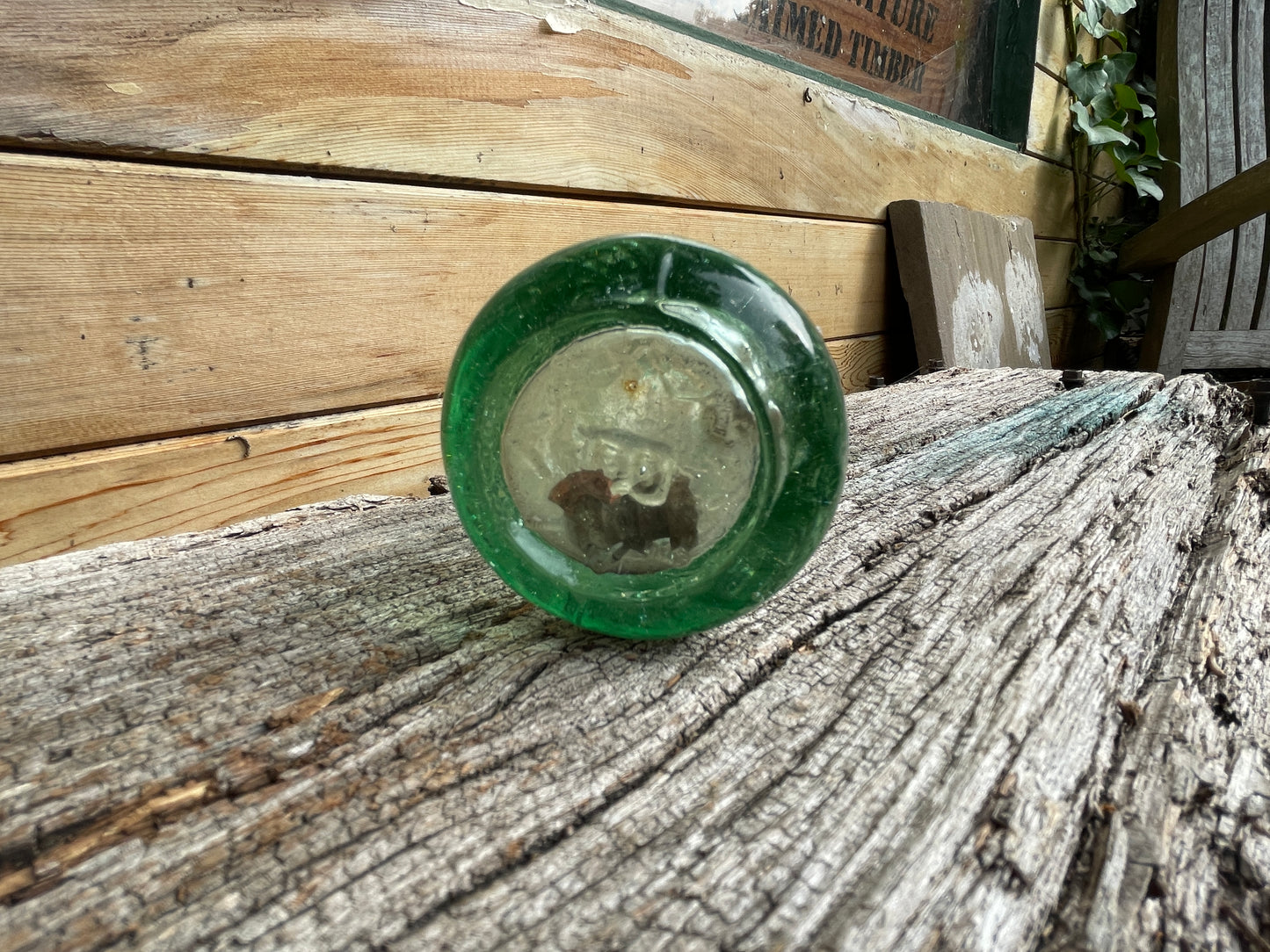 Early S. Bradbury Manchester double elephant mineral glass bottle c1878