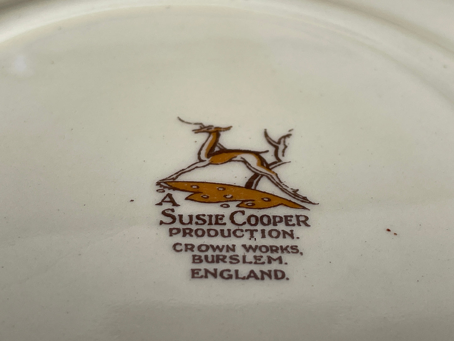 Susie Cooper for Crown Works Dresden Spray pattern small plate 1930's