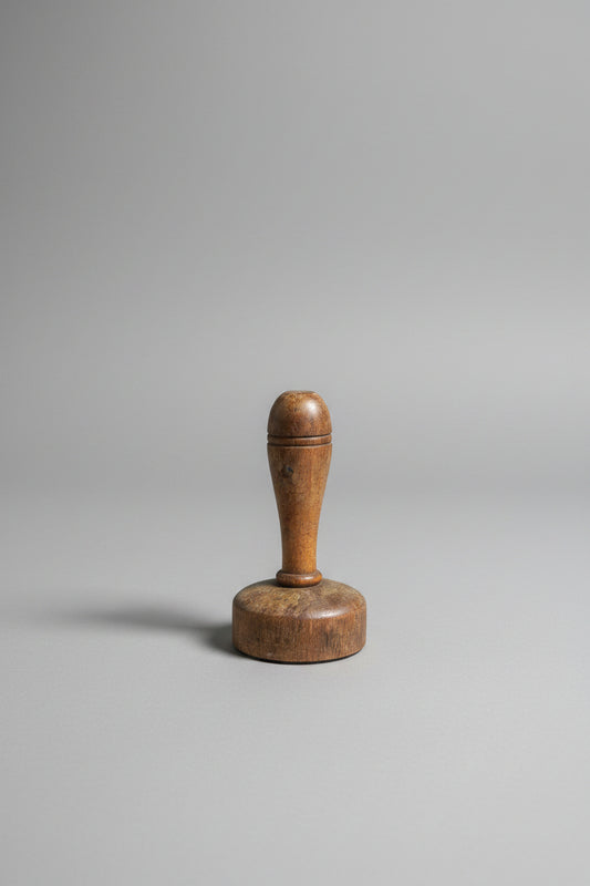 Vintage Wooden Darning Mushroom – Early 20thC Sock Darner Tool – Turned Handle Sewing Repair Aid – Rustic Textile Mender