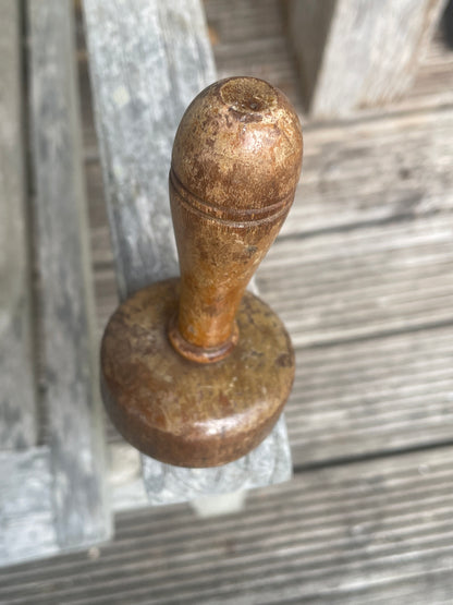 Vintage Wooden Darning Mushroom – Early 20thC Sock Darner Tool – Turned Handle Sewing Repair Aid – Rustic Textile Mender