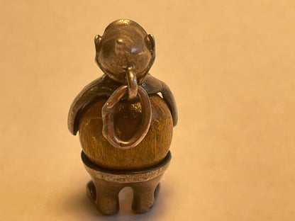 Sterling silver Nuvo touchwud gnome charm -  23mm tall