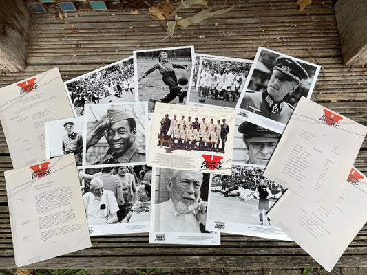 Escape to Victory -Pele - Photographs, production notes, cast listing, featured stars promo from the 1980 film Escape to Victory by Lorimar