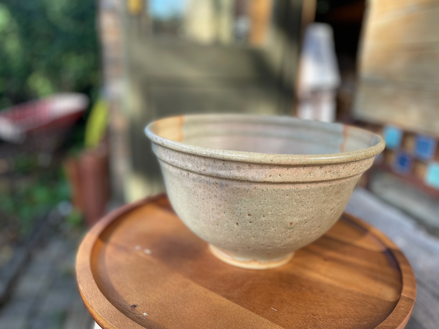 Peter Care studio stoneware bowl impressed seal c1980