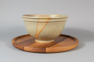 Peter Care studio stoneware bowl impressed seal c1980