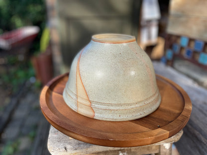 Peter Care studio stoneware bowl impressed seal c1980