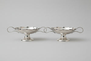 Pair of Chinese Export Silver Sweetmeat / Bonbon Dishes – Wang Hing, c.1900 – 177g