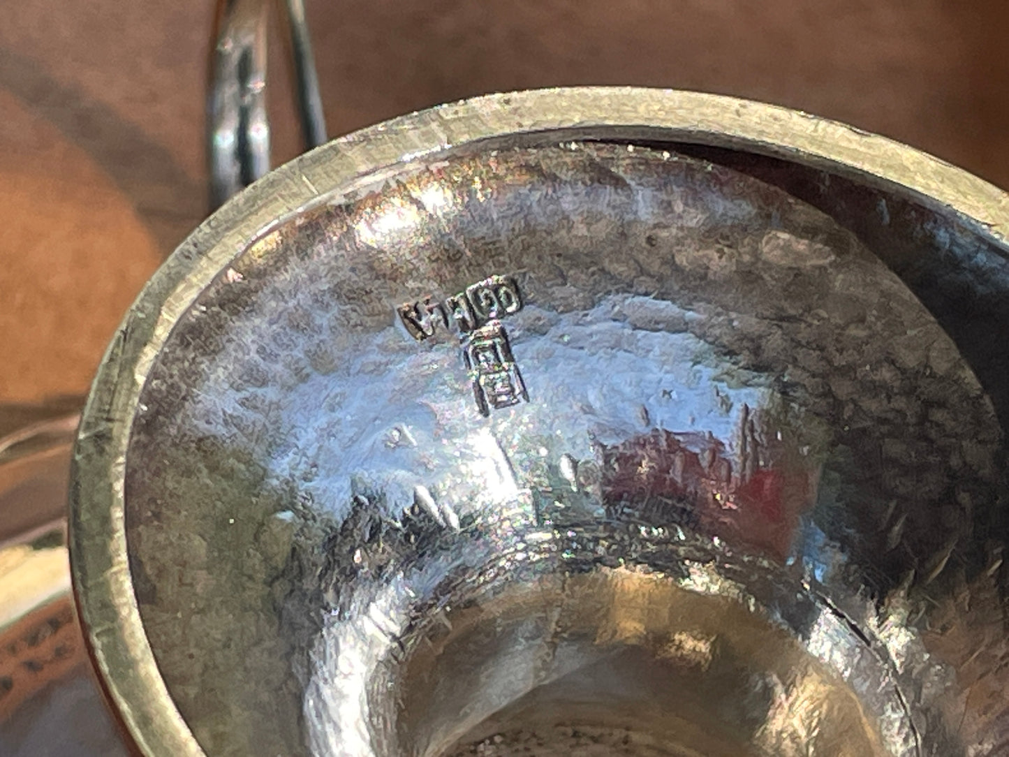 Pair of Chinese Silver bon bon dishes  by Wang Hing each 16cm wide c1900