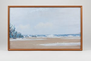 Signed original Herbert Ahier watercolour beach scene 1939