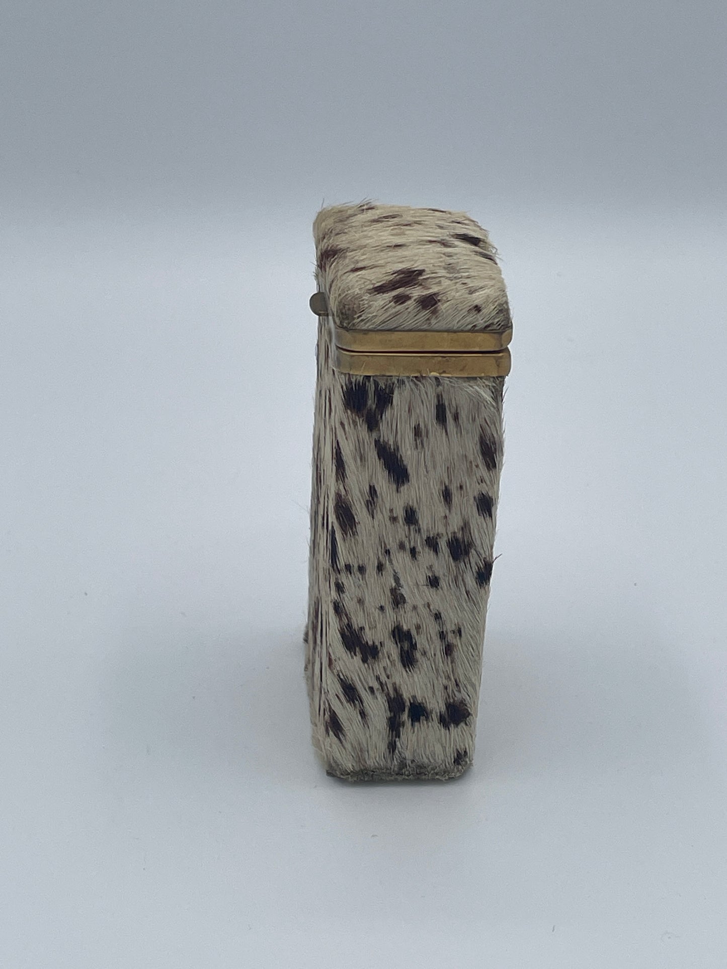 Antique Hair-on-Hide Covered Brass Mounted Card or Cigarillo Case c.1900–1930