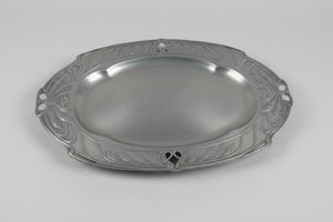 Friedrich Adler for Osiris Art Nouveau pewter dish/tray  model 604 c1900