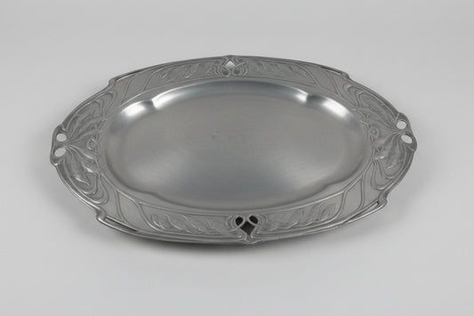 Friedrich Adler for Osiris Art Nouveau pewter dish/tray  model 604 c1900