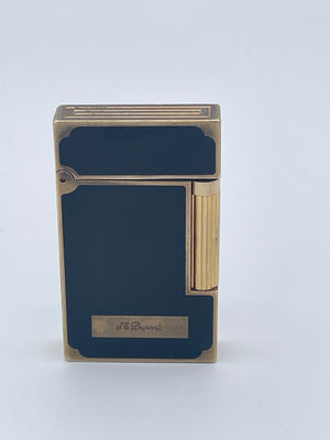 Vintage S.T. Dupont Ligne 2 Gold & Black Laque de Chine Lighter – Made in France
