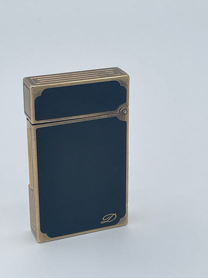 Vintage S.T. Dupont Ligne 2 Gold & Black Laque de Chine Lighter – Made in France