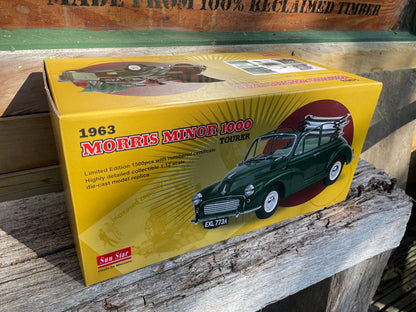 Limited edition Sun Star die-cast 1963 Morris Minor 1000 tourer scale model no.244