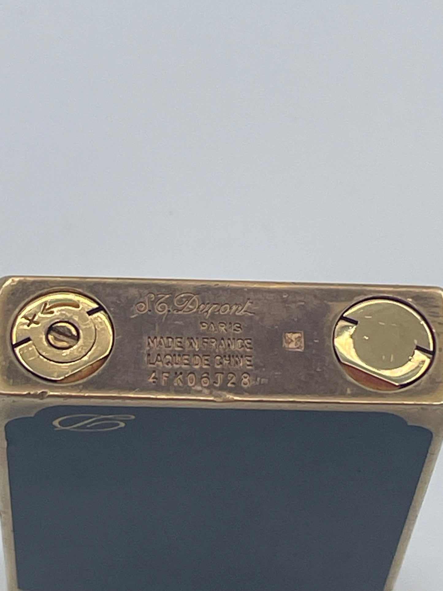 Vintage S.T. Dupont Ligne 2 Gold & Black Laque de Chine Lighter – Made in France