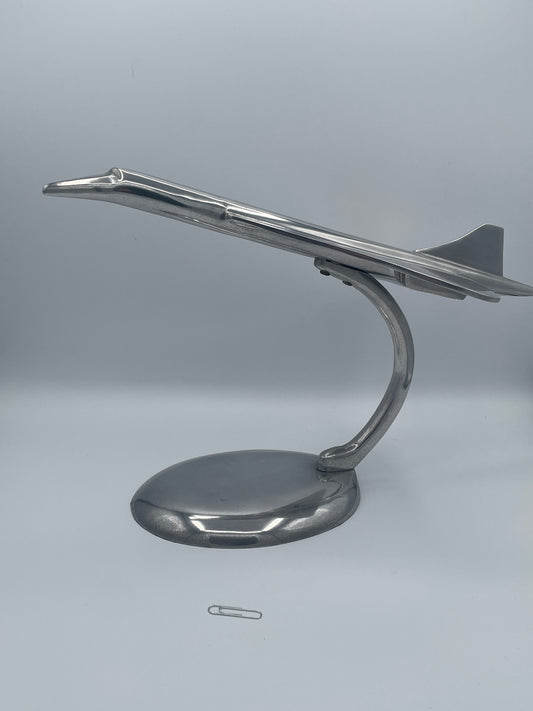 Large Vintage Concorde Aircraft Aluminium Desk Sculpture Display Model & Aynsley 25th Anniversary Bone China Mug