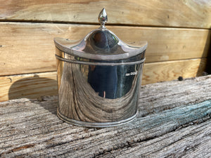 George V Solid silver tea caddy Sheffield 1915 by James Dixon & Sons Ltd 260g