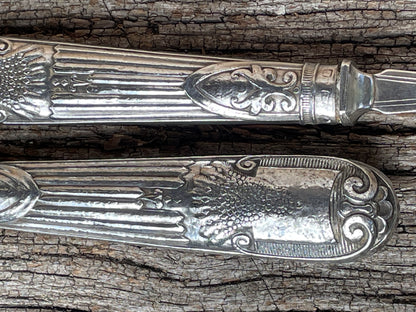 Large Silver Victorian fish servers Sheffield 1874 by Fenton Brothers 259g