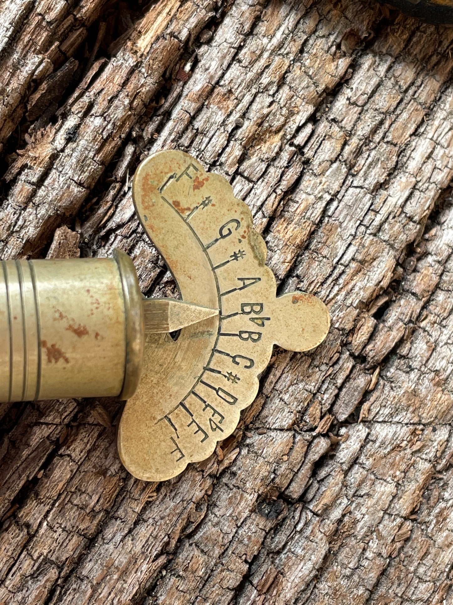 Brass Chromatic pitch pipe tuning key in original tin box