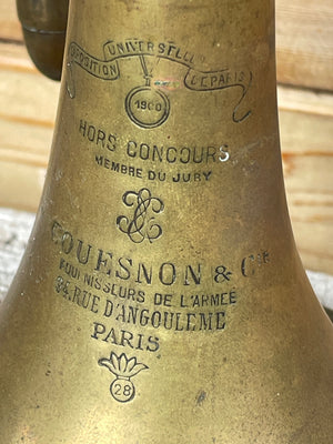 Parisian Couesnon &  Cie brass antique Cornet c1928