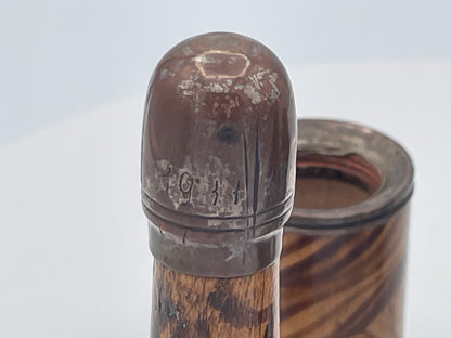 Pair of Vintage Novelty Bottle Pipes Wooden Folding Tobacco Pipes in Bottle Cases