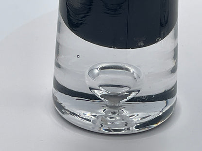 Pair of Mid Century Modern Smoke Grey Cased Glass Goblets 14cm