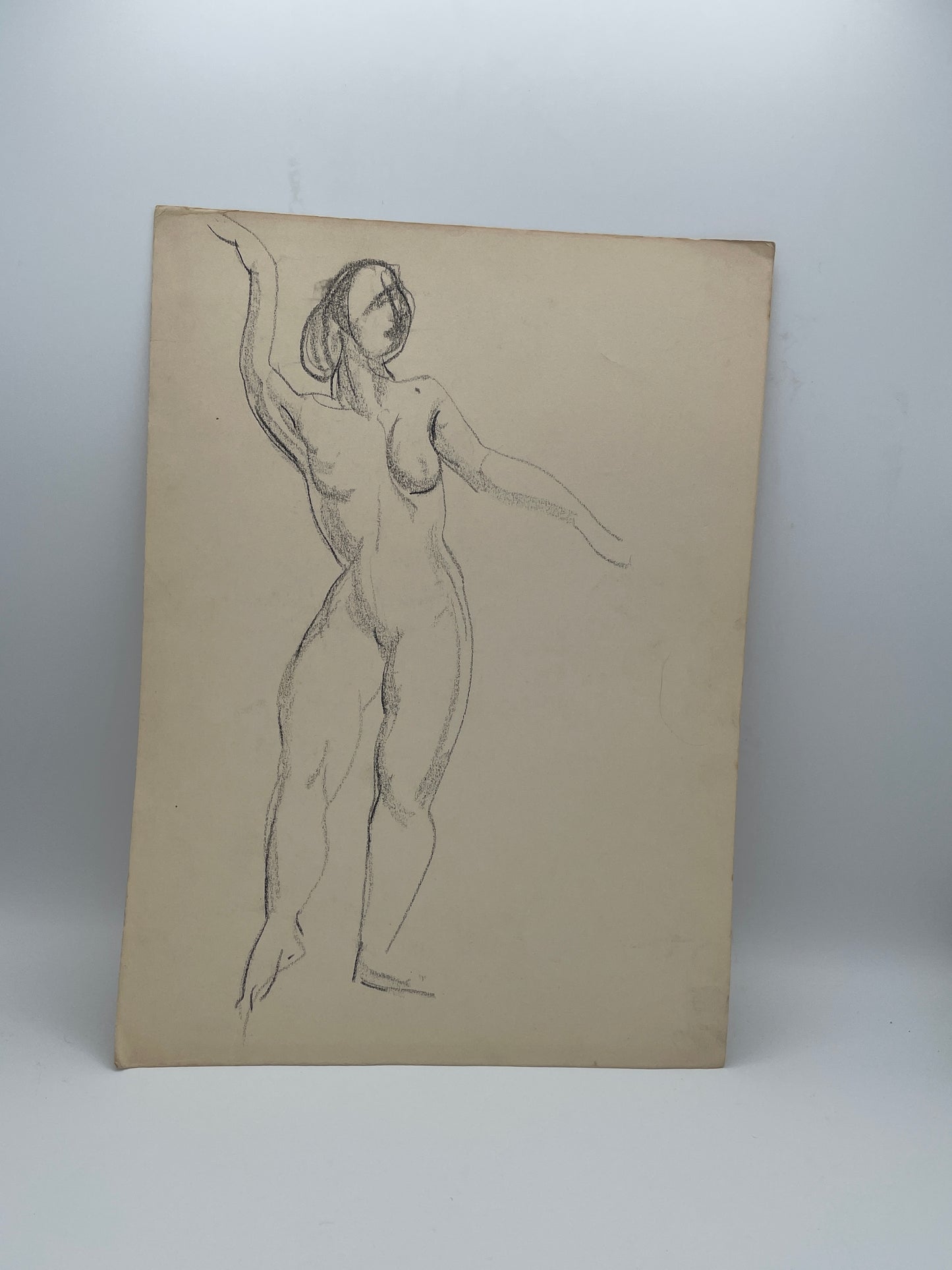 Three Original Life Study Nude Figure Sketches – Studio of William Greengrass (1896–1970)
