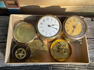 Two antique clock workings for repairs or spares c1910
