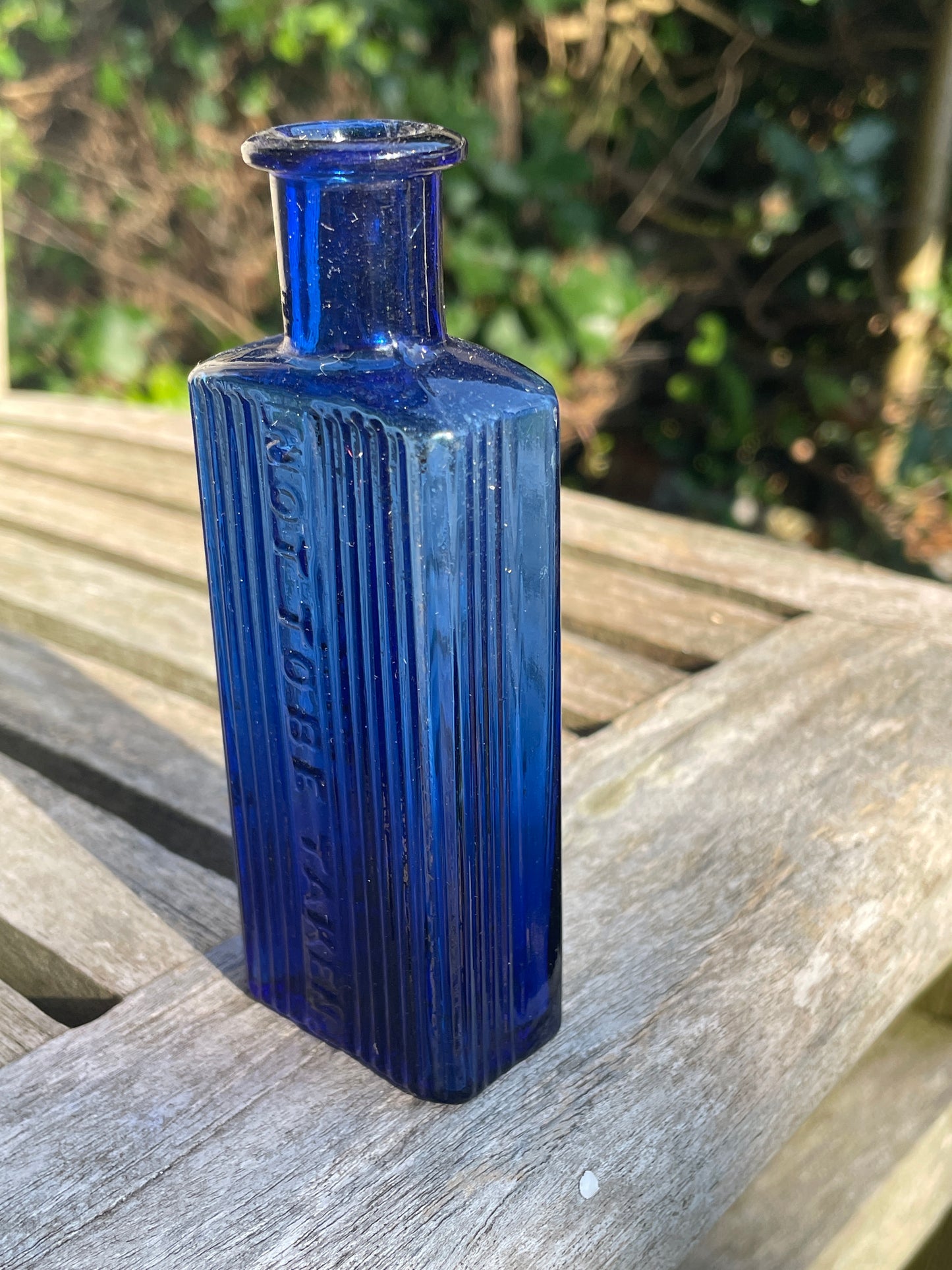 Victorian Y G Co. Cobalt Blue Rectangular 'Not To Be Taken' Poison Bottle c1890's