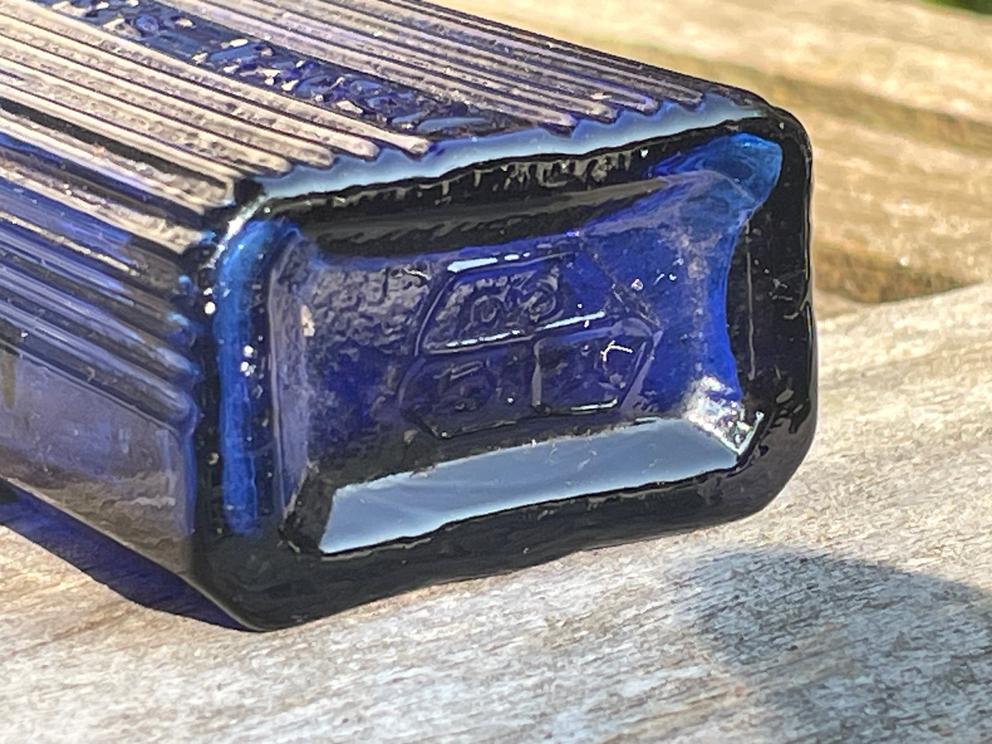 Victorian Y G Co. Cobalt Blue Rectangular 'Not To Be Taken' Poison Bottle c1890's