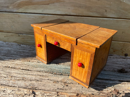 Art Deco working cigarette dispenser in the form of a Deco desk -Japanese 1930's