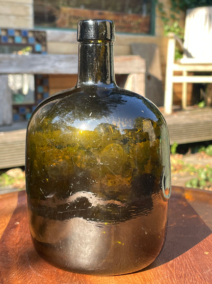 Rare James Buchanan and Co Ltd distillers olive green whisky bottle perfect order c1900