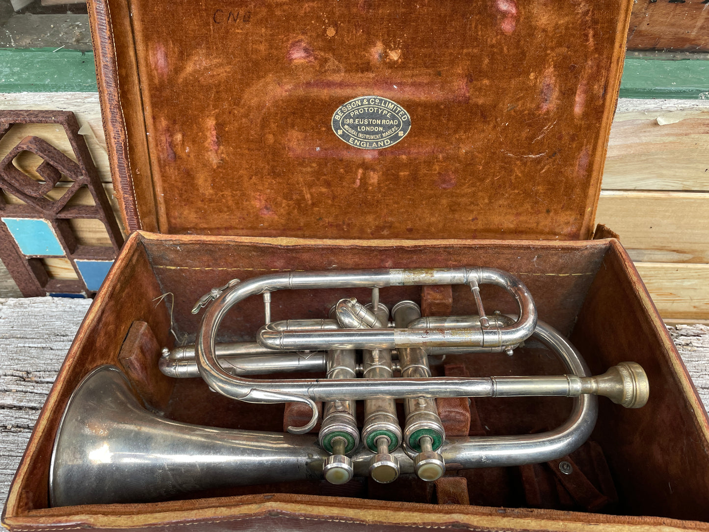 A Regent Cornet by Boosey and Hawkes Ltd London Denis wick 4 mouth piece