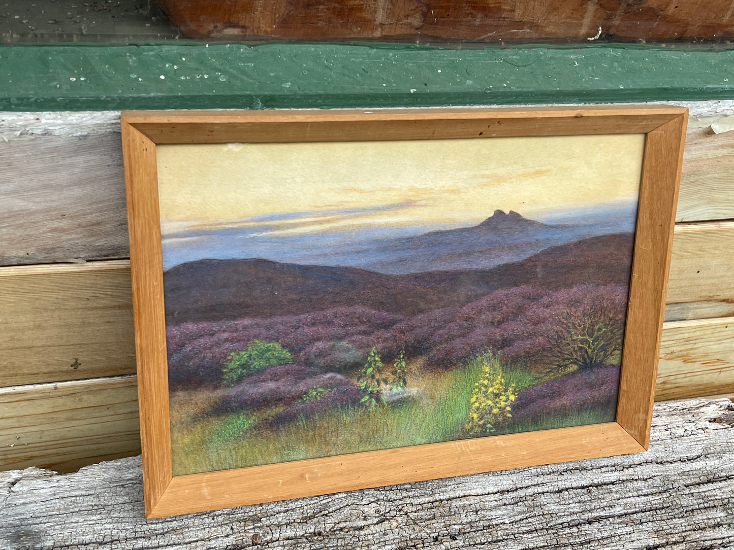 Original Herbert Ahier watercolour landscape c1930's  framed and glazed - 29x20cm