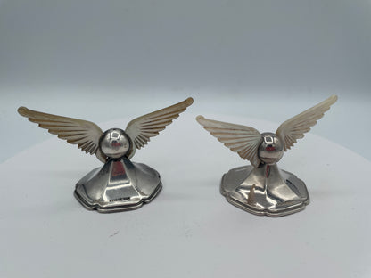 Rare Hallmarked Sterling Silver and Mother of Pearl Knife Rests by James Dixon and Sons
