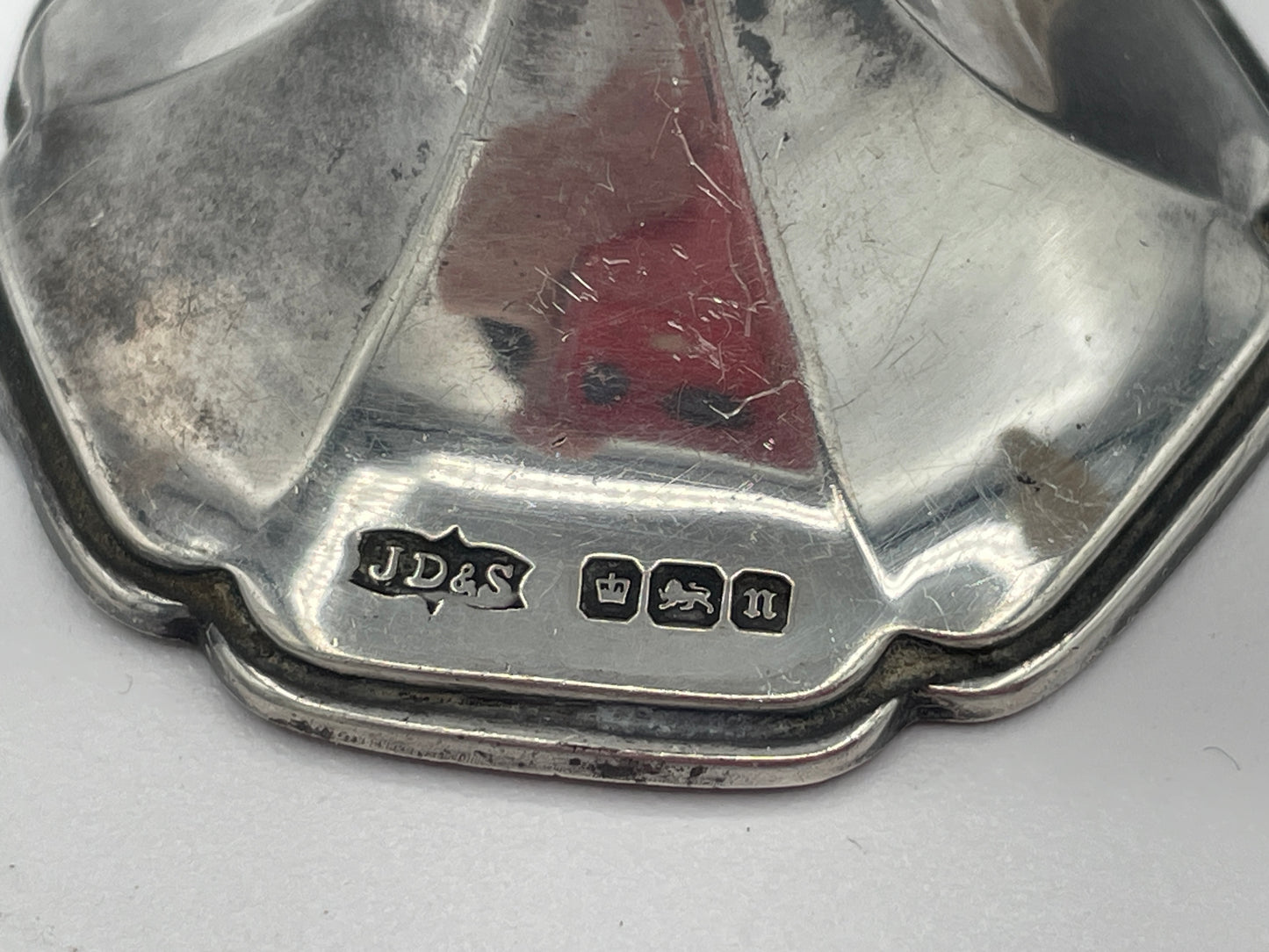 Rare Hallmarked Sterling Silver and Mother of Pearl Knife Rests by James Dixon and Sons