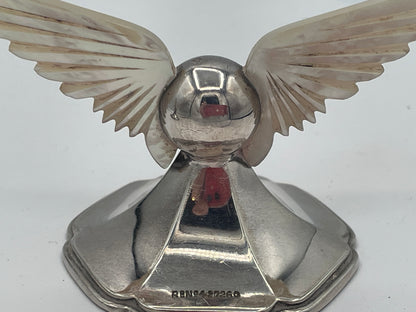 Rare Hallmarked Sterling Silver and Mother of Pearl Knife Rests by James Dixon and Sons