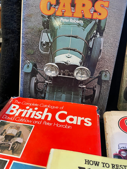 Five vintage classic car hardback books